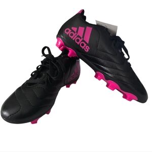 Adidas Goletto VII FG Soccer Cleats Black And Pink Kids Size 13